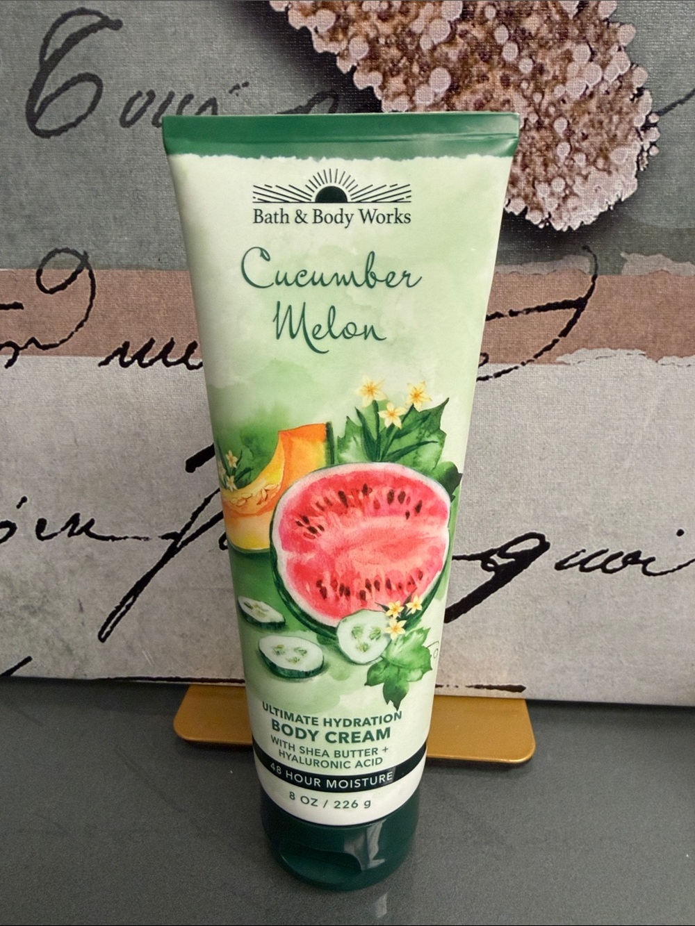 Bath & Body Works Cucumber Melon Body Cream - Green